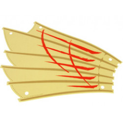Cloth Sail 27 x 20 Right with Red and Dark Tan Lines Pattern: {тухлено жълт}