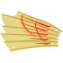 Cloth Sail 27 x 20 Right with Red and Dark Tan Lines Pattern: {тухлено жълт}