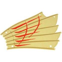 Cloth Sail 27 x 20 Left with Red and Dark Tan Lines Pattern: {тухлено жълт}