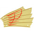 Cloth Sail 27 x 20 Left with Red and Dark Tan Lines Pattern: {тухлено жълт}