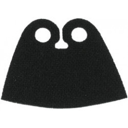 Minifigure, Cape Cloth, Very Short, Rounded Triangle Neck Cut - Spongy Stretchable Fabric: {черен}