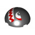 Cylinder Hemisphere 4 x 4 with Bullet Bill Pattern: {черен}
