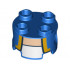 Brick, Round 2 x 2 with Pin Holes with Gold Lapels and White Undershirt Pattern: {ярко син}