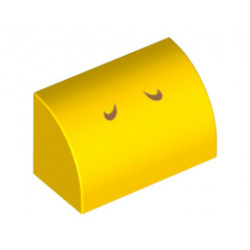 Тухличка 1Х2 с външна полудъга No. 4: {ярко жълт}