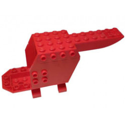 Helicopter Body without Top Pin: {ярко червен}
