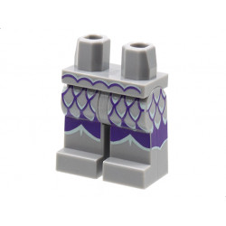 Hips and Legs with Dark Purple Scallop Lines and Knee Pads Pattern: {умерено каменно сив}