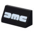 Slope 30 1 x 2 x 2/3 with White DMC Delorean Motor Company Logo Pattern: {черен}