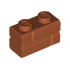 Профилирана тухличка 1X2 с прорез: {тъмно оранжев}