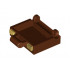 Minifigure, Utensil Suitcase Base with Gold Clasps Pattern: {червеникаво-кафяв}