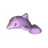 Dolphin Baby, Friends, Jumping with Black Eyes and Gold Spots Pattern: {лавандулов}