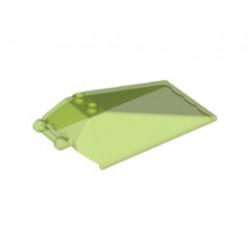 Windscreen 8 x 4 x 2 with 2 Studs and Bar Handle: {прозрачно ярко зелен}