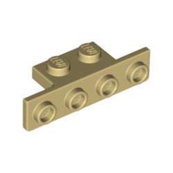 Ъглова плочка 1X2/1X4 (*) със заоблени ъгли отдолу: {тухлено жълт}