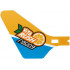 Plastic Tail for Flying Helicopter with 'ViTA RUSH racing' Logo on Bright Light Orange and Dark Azure Background Pattern on Both Sides : {неопределен}