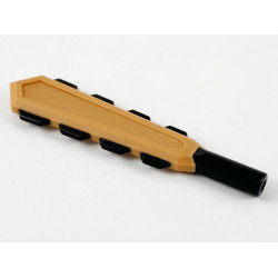 Minifigure, Weapon Macuahuitl, Club with Black Handle and Blades Pattern: {умерен нуга}