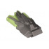 Energy Burst with Wide Clip and Marbled Trans-Bright Green Pattern: {сребърно метален}