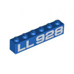 BRICK 1X6, NO. 13: {ярко син}