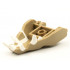 Dragon Head (Ninjago) Jaw with 2 Bar Handles on Back - Closed Ends with White Teeth Pattern: {пясъчно жълт}