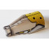 Windscreen 6 x 4 x 2 Round with Bar Handle with Yellow Honeycomb with Black Hexagons Pattern: {прозрачно кафяв}