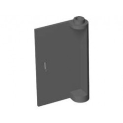 LEFT DOOR W/KNOB HINGE 1X3X4: {тъмно каменно сив}
