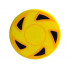 Tile, Round 2 x 2 with Bottom Stud Holder with Hubcap with Circles and 5 Black Triangles with Bright Light Orange Edges Pattern: {ярко жълт}