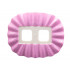 Minifigure Skirt Plastic, Ruffled (Ballerina Tutu) with Bright Pink Top, Silver Dots Pattern: {бял}