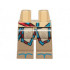 Hips and Dark Tan Legs with Tan Nora Robe, Blue and Red Trim Pattern: {тухлено жълт}