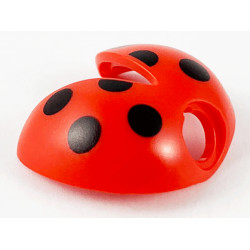 Minifigure Wings Beetle with Ladybug Black Spots Pattern: {ярко червен}