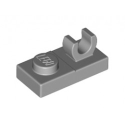 Плочка 1X2 с вертикален държач, изправен: {умерено каменно сив}