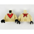 Torso with Red Bandana with White Circles and Tail on Back Pattern / Tan Arms / Black Hands: {тухлено жълт}