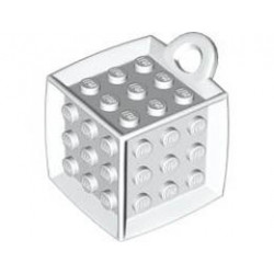 Куб 3X3X3, с пръстен: {бял}