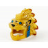 Minifigure, Headgear Head Cover, Costume Aztec Jaguar Warrior with Dark Azure Eyes and Cheeks Pattern: {топло златист}