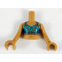 Torso Mini Doll Friends Dark Blue Halter Top with Gold Trim Pattern, Medium Nougat Arms with Hands : {умерен нуга}