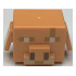 Minifigure, Head, Modified Cube with Ear Flaps and Minecraft Piglin Brute Face with Scar Pattern: {нуга}