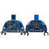 Torso Tunic, Yellow Ninjago Logogram J, Dark Bluish Gray Belts and Pouches Pattern / Dark Blue Arms / Black Hands: {ярко син}