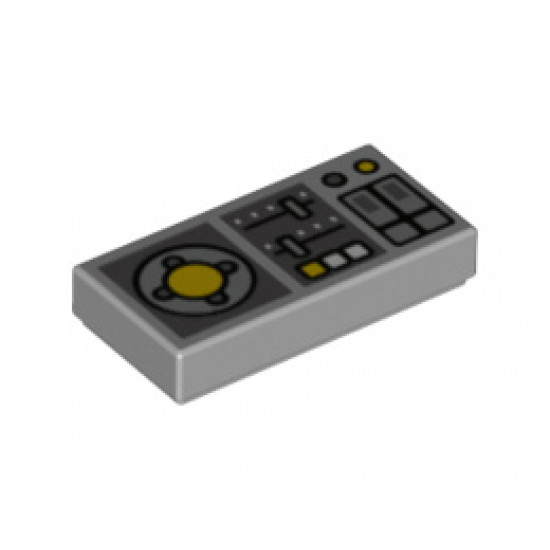 Плоска плочка 1X2 No. 307: {умерено каменно сив}