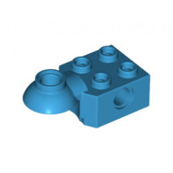 Technic, Brick Modified 2 x 2 with Pin Hole, Rotation Joint Ball Half (Horizontal Top) : {тъмно небесносин}