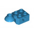 Technic, Brick Modified 2 x 2 with Pin Hole, Rotation Joint Ball Half (Horizontal Top) : {тъмно небесносин}