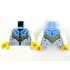 Torso Western Shirt Dark Azure Horse Heads, Gold Fringe, White Lower with Stars Pattern / White Arms / Yellow Hands: {светло кралско син}