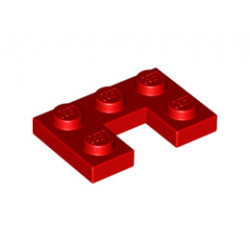 Плочка 2X3, изрязана: {ярко червен}