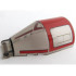 Windscreen 6 x 4 x 2 Round with Bar Handle with Red Roof and Stripes Pattern: {прозрачно кафяв}