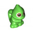 Chameleon, Upright with Hole on Top and Hole on Tail with Dark Orange Eyes Pattern (Pascal): {ярко зелен}