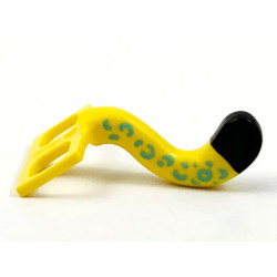 Minifigure Costume Tail Cat with Black Tip and Medium Azure Rosettes Pattern: {ярко жълт}
