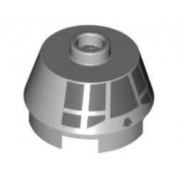 2X2 кръгла тухличка със стъд NO. 8: {умерено каменно сив}
