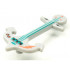 Minifigure, Utensil Guitar Anchor with Dark Turquoise Strings and Coral Lightning Bolt Pattern: {умерено каменно сив}