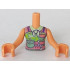 Torso Mini Doll Friends Lime Top, Coral Belts, Sand Green Bag and Yellow Bandana Pattern, Nougat Arms with Hands : {нуга}