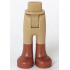 Mini Doll Friends Hips and Trousers with Back Pockets with Reddish Brown Boots Pattern : {пясъчно жълт}