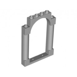 Стена 1X6X7 с арка: {умерено каменно сив}
