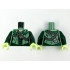 Torso Female Bodice Green Collar and Laces, Silver Chains and Pendant with Lime Eye, Keys and Skull Padlock on Back Pattern / Dark Green Arms / Yellowish Green Hands: {пясъчно зелен}
