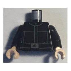 Torso SW Imperial Crew Uniform Jumpsuit, Wide Belt, and Large Silver Buckle Pattern / Black Arms / Light Nougat Hands: {черен}