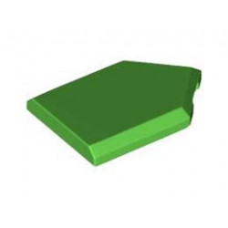 Плоска плочка 2X3 с ъгъл: {ярко зелен}